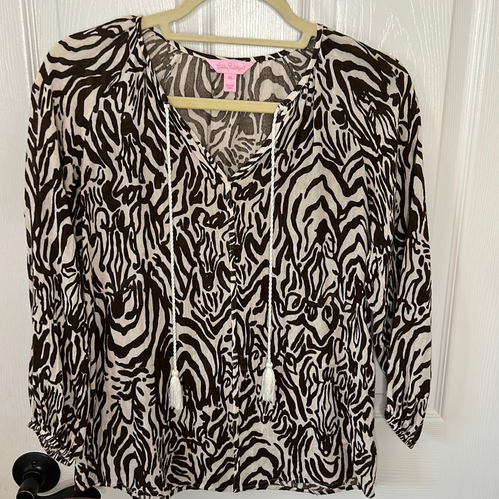Lilly Pulitzer Zebra Top (XS)